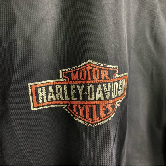 Harley-Davidson windbreaker men's 3xl XXXL NWT long slicker logo packable collar - Picture 2 of 13
